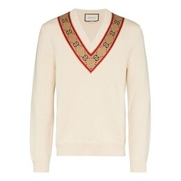 Gucci: Свитер  GG с v-образным вырезом