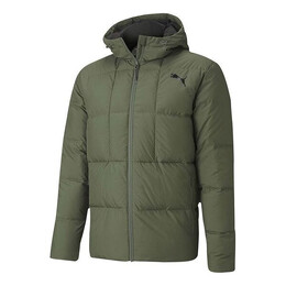 PUMA: Зелёная куртка  Essentials