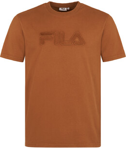 Fila: Коричневая футболка 
