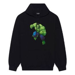 Balenciaga: Чёрная толстовка  Hulk