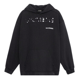 Balenciaga: Чёрная толстовка 