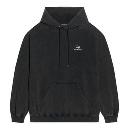 Balenciaga: Чёрная толстовка  Sporty B