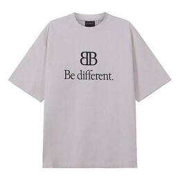 Balenciaga: Серая футболка  BB