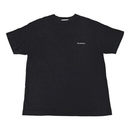 Balenciaga: Чёрная футболка 