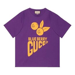Gucci: Фиолетовая футболка 