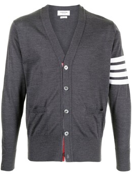 Thom Browne: Серый кардиган  4-Bar
