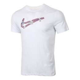 Nike: Белая футболка  Dri-FIT Swoosh
