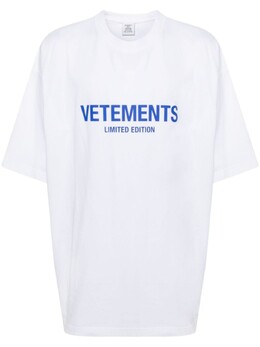 Vetements: Белая футболка 