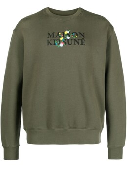 Maison Kitsuné: Толстовка с вышивкой 