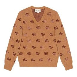 Gucci: Жаккардовый свитер  Double G