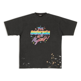 Balenciaga: Чёрная футболка 
