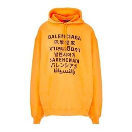Balenciaga: Оранжевая толстовка 