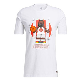 Adidas: Белая футболка  Harden