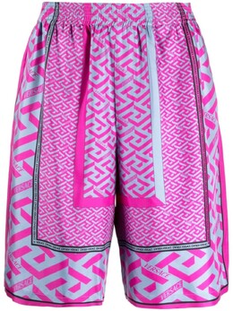 Versace: Розовые шорты  La Greca