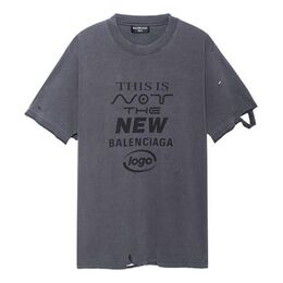 Balenciaga: Серая футболка 