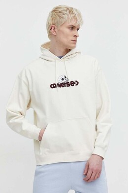 Converse: Бежевая толстовка 
