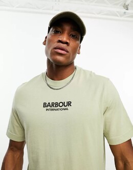 Barbour: Бежевая футболка  International