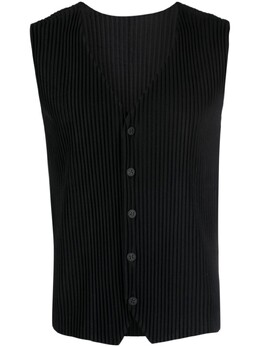 Homme Plissé Issey Miyake: Чёрный жилет 