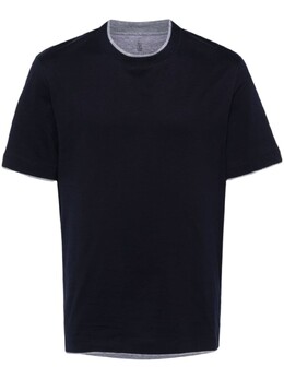 Brunello Cucinelli: Синяя футболка 