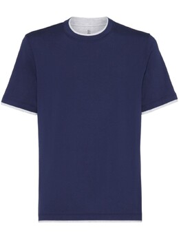 Brunello Cucinelli: Синяя футболка 
