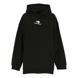 Balenciaga: Чёрная толстовка 