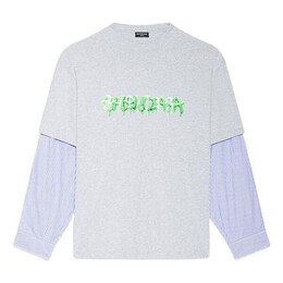 Balenciaga: Серая футболка  Slime