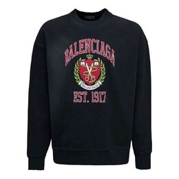 Balenciaga: Свитер  College с принтом