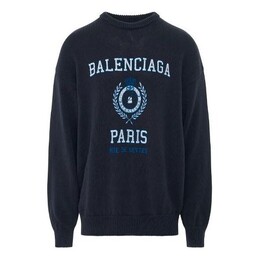 Balenciaga: Синий свитер  College