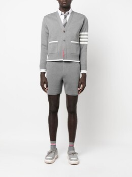 Thom Browne: Серый кардиган  4-Bar