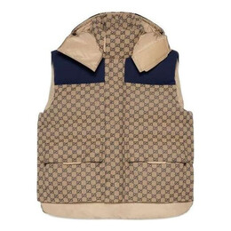 Gucci: Бежевый жилет  GG