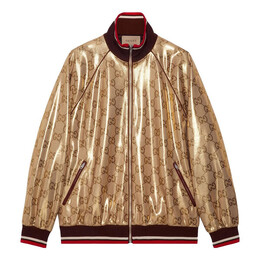 Gucci: Золотая куртка  GG