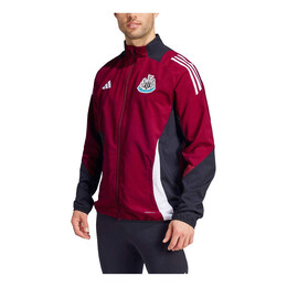 Adidas: Бордовая куртка  Tiro