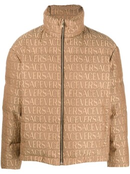 Versace: Бежевый пуховик 