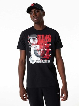 NEW ERA: Чёрная футболка  NBA Chicago Bulls