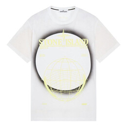 Stone Island: Белая футболка 