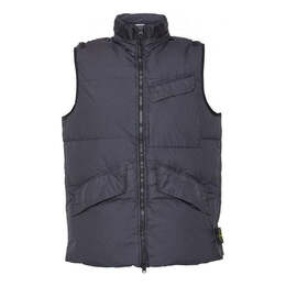 Stone Island: Чёрный жилет  Crinkle Reps