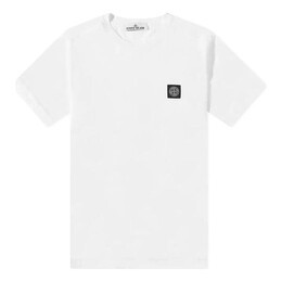 Stone Island: Белая футболка 