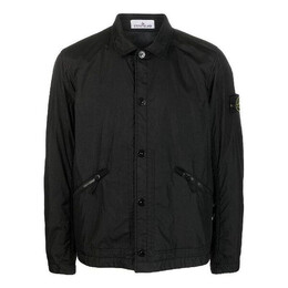 Stone Island: Чёрная куртка  Crinkle Reps
