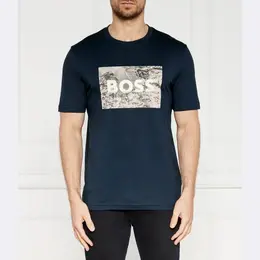 BOSS: Синяя футболка 
