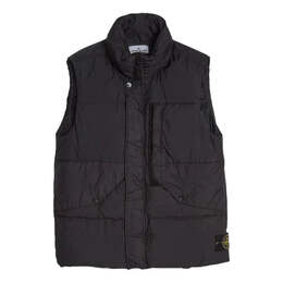 Stone Island: Чёрный жилет  Crinkle Reps