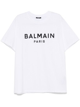 Balmain: Белая футболка 