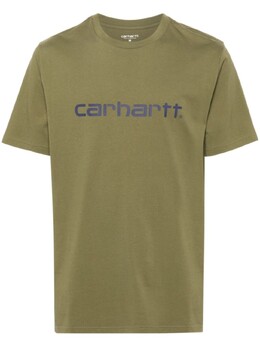 Carhartt WIP: Зелёная футболка  Script