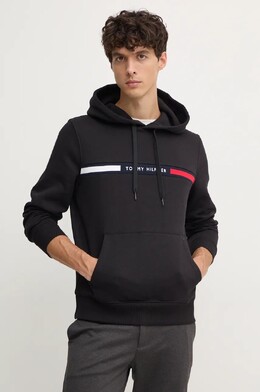 Tommy Hilfiger: Чёрная толстовка 