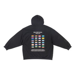 Balenciaga: Чёрная толстовка  Pride