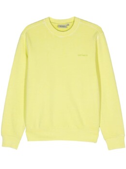 Carhartt WIP: Жёлтая толстовка  Script