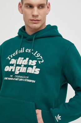 Adidas Originals: Зелёная толстовка 