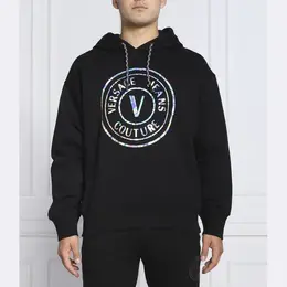 Versace: Чёрная толстовка 
