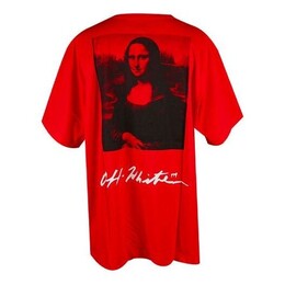 Off-White: Футболка  Mona Lisa оверсайз