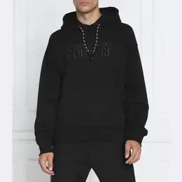 Versace: Чёрная толстовка 