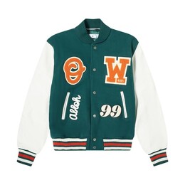 Off-White: Кожаная куртка 